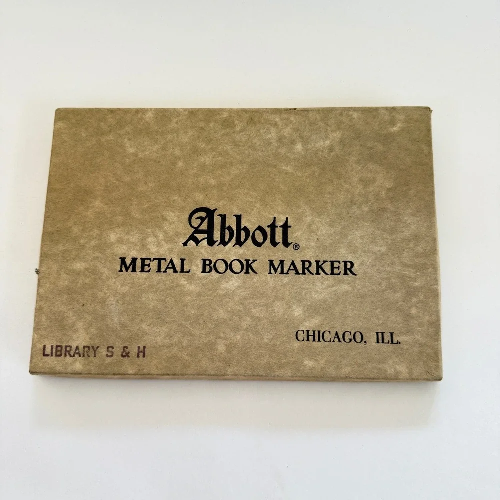NOS‎ Abbott Metal Book Marker Citation Indicator Set Bible Study Chicago IL VTG